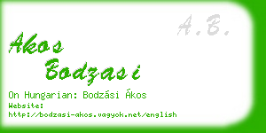 akos bodzasi business card